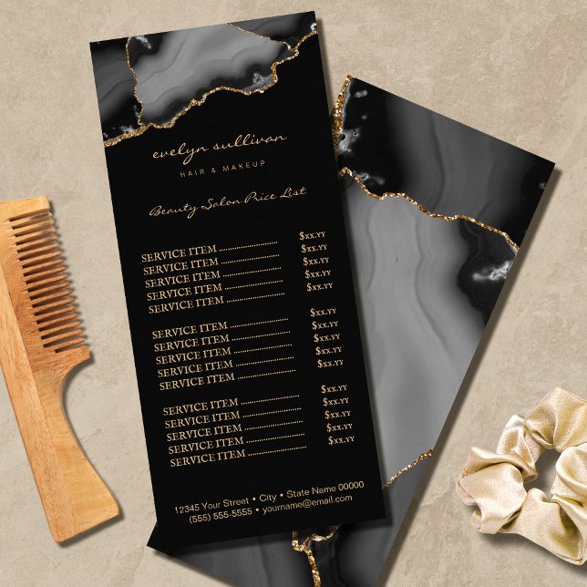 black gold agate price list rack card (Creator Uploaded)