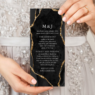 Black & Gold Agate Program Rack Card