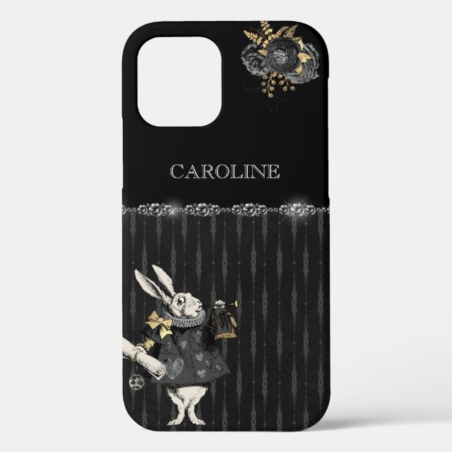 Black Gold Alice in Wonderland  Case-Mate iPhone Case (Back)