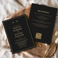 Black Gold All in One QR Code Wedding