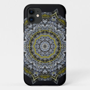 Black gold and white art design iPhone 11 case