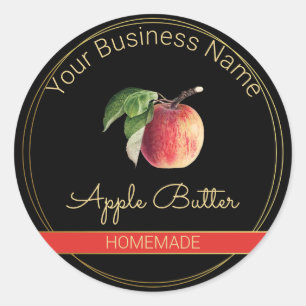 Black & Gold Apple Butter Product Label