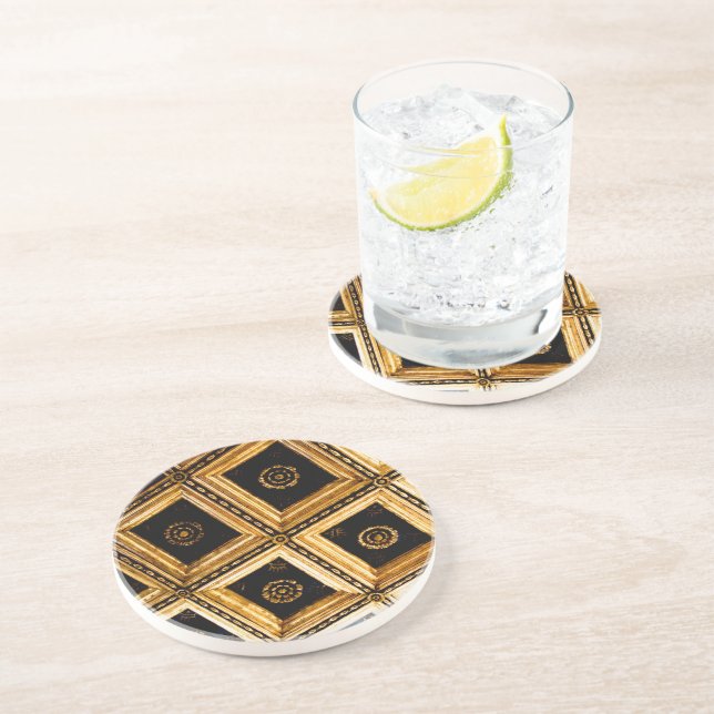 Black Gold Architecture Coaster (Side)