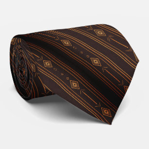 Black & Gold Art Deco Arrow Tie