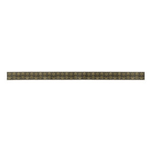 black gold art deco pattern ribbon satin ribbon