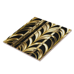 Black Gold Art Deco Popular Collection Tile