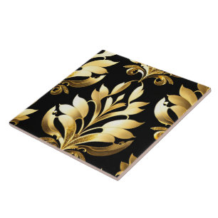 Black Gold Art Deco Trendy Collection Tile