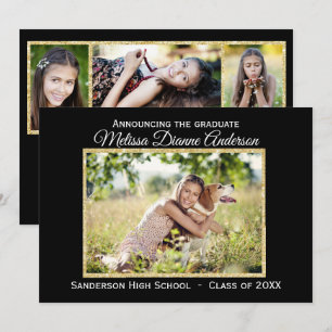 Black/Gold Background - Grad Announcement