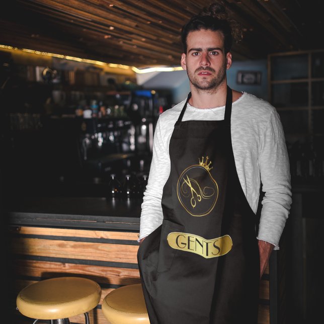 Black & Gold Barber Shop  Apron (Creator Uploaded)