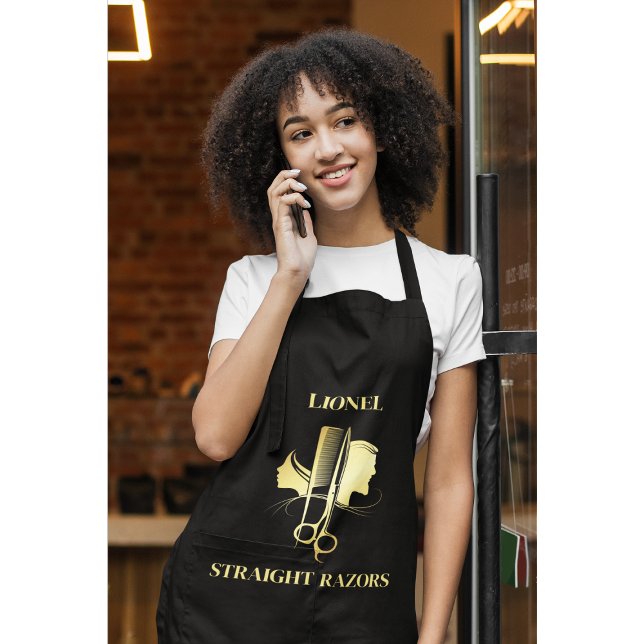 Black & Gold Barber Shop  Apron (Creator Uploaded)