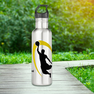 Black Gold Basketball Personalised 710 Ml Water Bottle