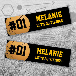 Black Gold Basketball Team Bumper Sticker