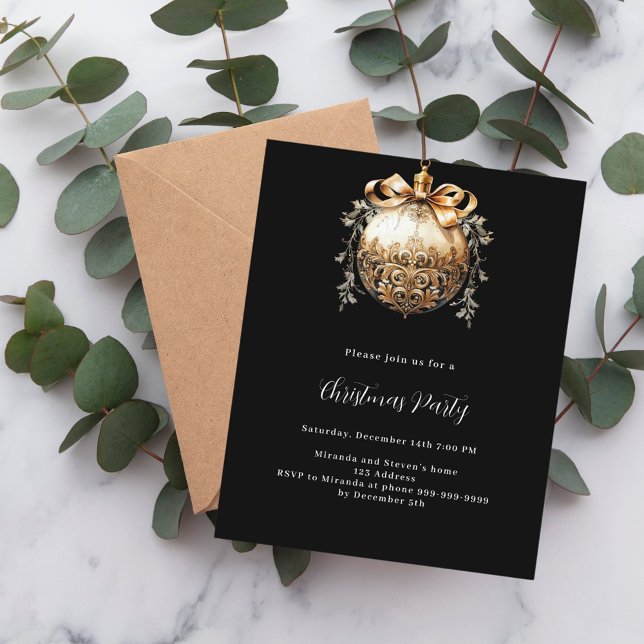 Black gold bauble vintage Christmas Party (Creator Uploaded)