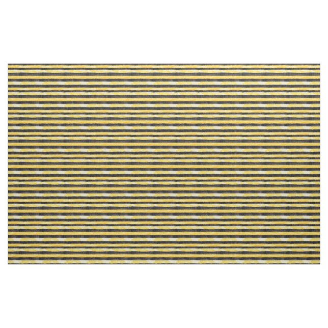 Black Gold Bee Stripes Fabric (Yard)