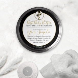 Black & Gold Berries Scrub or Body Butter Label