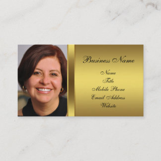 Black Gold Black Photo Business Card