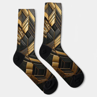 Black gold bling socks ladies