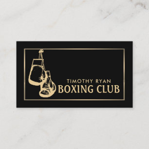 Black & Gold Boxing Gloves, Boxer, Boxing Trainer Business Card