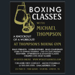 Black & Gold Boxing Gloves, Boxing Class Advert Flyer<br><div class="desc">Black & Gold Boxing Gloves,  Boxing Class Advert Flyers By The Business Card Store.</div>