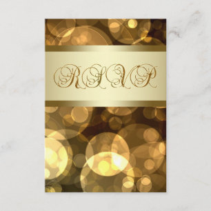 Black Gold Bubbles RSVP Card