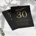 Black Gold Budget 30th Birthday Invitation Flyer<br><div class="desc">Celebrate your 30th birthday in style with our wallet-friendly, personalised black and gold script birthday invitations! With our affordable budget, you can easily create customised invites to suit any age and occasion, making them perfect for any birthday bash. They feature classic black and gold cursive, adding a timeless elegance to...</div>
