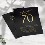 Black Gold Budget 70th Birthday Invitation Flyer<br><div class="desc">Celebrate a 70th Birthday with an Unforgettable, Budget-Friendly Invitation Flyer! Celebrate your loved one's 70th birthday in style with this budget friendly black and gold invitation flyer. Personalise the design with your own text to make it truly unique. This wallet-friendly invite is perfect for a special occasion and will help...</div>