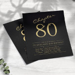 Black Gold Budget 80th Birthday Invitation Flyer<br><div class="desc">Celebrate with Style! Elegant Black & Gold Budget 80th Birthday Invitation Flyer. Celebrate your loved one's 80th birthday in style with our exquisite black and gold budget 80th birthday invitation flyer! This elegant and unique design will surely set your invitations apart from the rest. Personalise it with your loved one’s...</div>