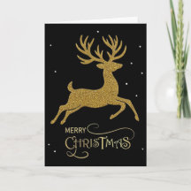 Black & Gold Business Christmas Card