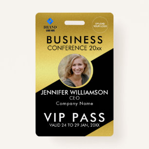 Black Gold Business Conference Exhibition Photo ID ID Badge