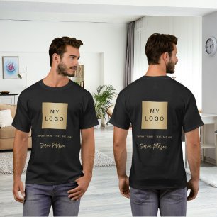 Black gold business logo name signature T-Shirt