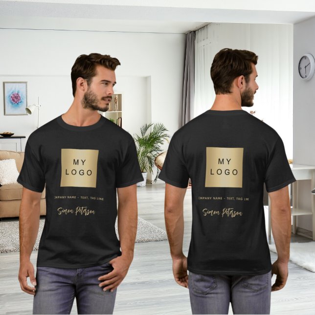 Black gold business logo name signature T-Shirt (Creator Uploaded)