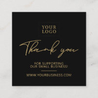Black & Gold | Business Logo Packaging Thank you