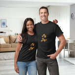 Black gold business logo T-Shirt<br><div class="desc">A black t-shirt.  Personalise and add your business logo.</div>