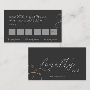Black & Gold Business Loyalty Card