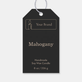 Black Gold Candle Care Hang Tag