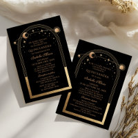 Black Gold Celestial Bilingual Quinceañera