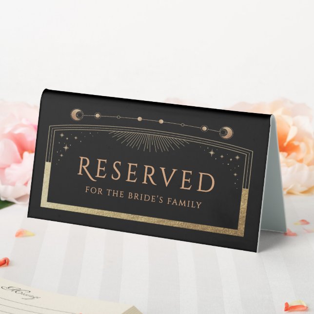 Black Gold Celestial Wedding Reserved Table (In SItu (Wedding))