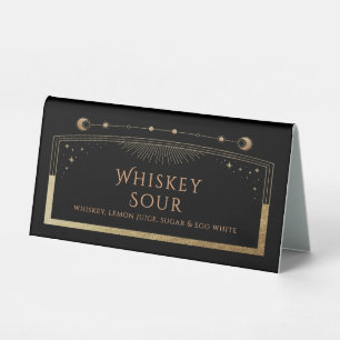 Black Gold Celestial Wedding Signature Drinks