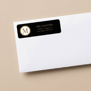 Black & Gold Centre Seal Monogram