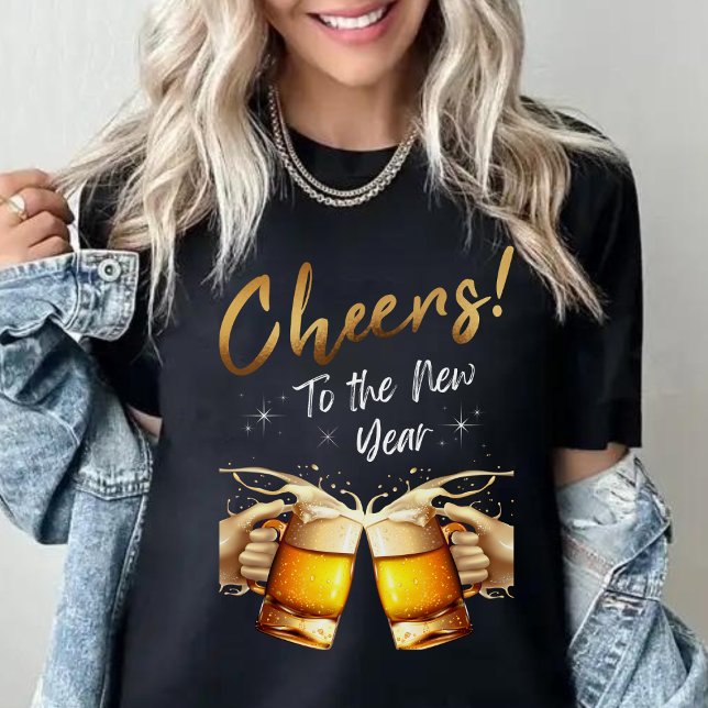 Black & Gold Cheers to New Years Eve Party 2024 T-Shirt (Black & Gold Cheers to New Years Eve Party 2024 T-Shirt)