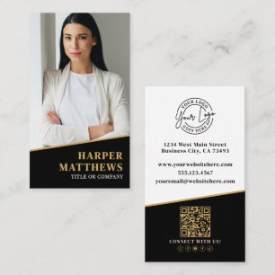 Black Gold Chic Real Estate Business Card