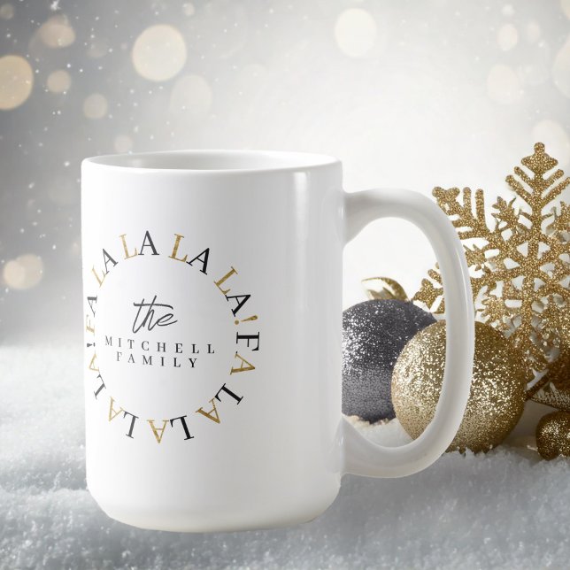 Black Gold Christmas Fa La La ID1009 Coffee Mug (Creator Uploaded)
