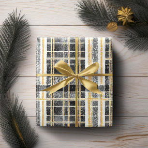 Black Gold Christmas Pattern#2 ID1009 Wrapping Paper