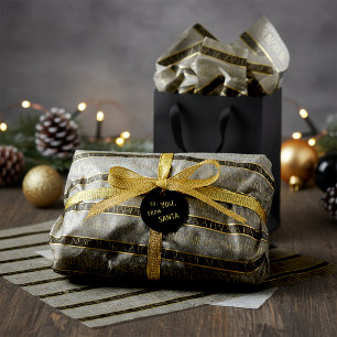 Black Gold Christmas Pattern#35b ID1009 Tissue Paper