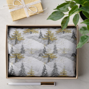 Black Gold Christmas Pattern#4 ID1009 Tissue Paper