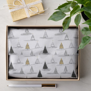 Black Gold Christmas Pattern#5 ID1009 Tissue Paper