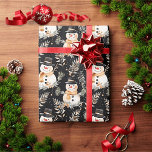 Black & Gold Christmas Snowman Wrapping Paper<br><div class="desc">Wrap their gifts in holiday magic with our luxurious Black & Gold Christmas Snowman Wrapping Paper. • Available in 5 sizes from 6 to 60 feet • Printed on premium quality paper in the USA • Showcases a stunning snowman design in rich black and gold tones This premium wrapping paper...</div>