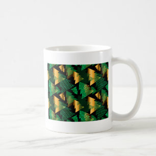 black gold christmas trees coffee mug