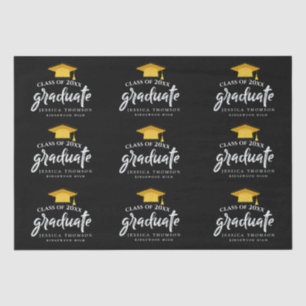 Black Gold Class of 2025 Congratulation Grad Party Tissue Paper