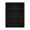 Black Gold Classic Wedding Welcome Letter